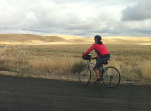 bicycling by wheat