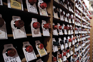 Bottles at Enoteca Pinchiorri