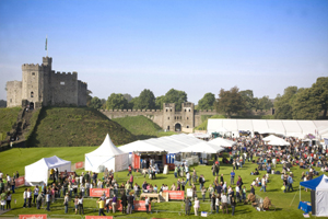 Great British Cheese Festival on the grounds of the Cardiff Castle