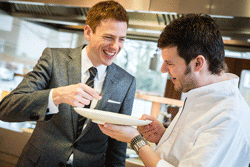 Sommelier Joachim Boudens & Chef Gert de Mangeleer