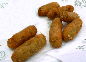 Chef Franco Taruschio's Glamorgan sausages at The Chef's Room Fish and Cookery School at Blaenavon, south Wales