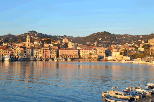 The port of Oneglia in Liguria