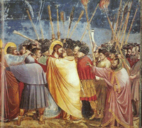 Giotto's fresco of Judas betraying Christ