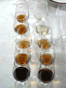 The colors of sherry