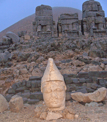 Stone head on Mount Nemrut, Turkey