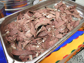 sliced beef