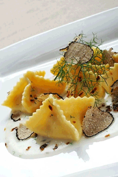 Pasta with black truffles at Zigante