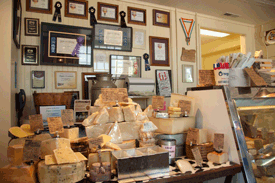 rogue-creamery-displays-its-national-and-international-award-ribbons-and-medals-in-its-front-store