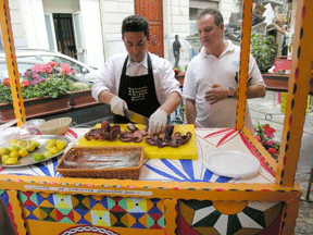 Street vendor of the kermess