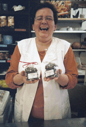 Frau Mauer with her famous Lebkuchen