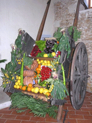 Produce cart at Azienda Fontanasalsa, on Sicily