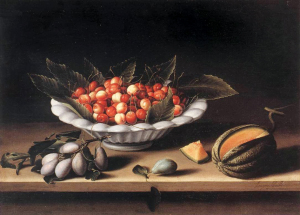 coppa di ciliegie, a bowl of cherries