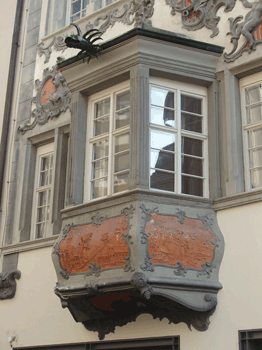 ornate Bay Window, or oriel in Schaffhausen