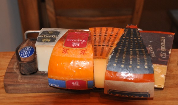 Different Reypenaer cheeses to sample.