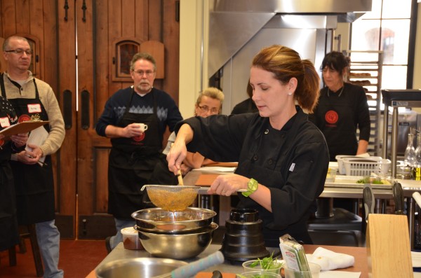 Instructor in a cooking class.