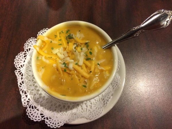 Cheese Bisque Soup at The Sports Bar.