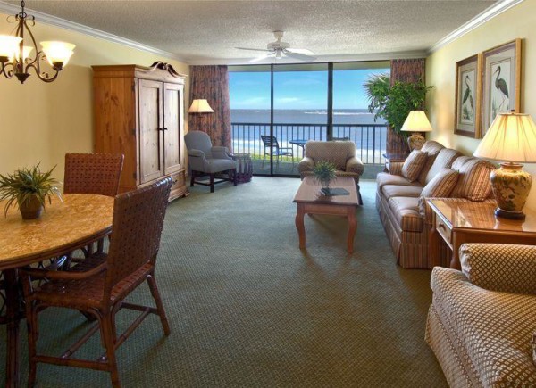 Living room of an oceanfront villa. Photo courtesy of the resort.