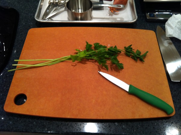 Parsley to chop.