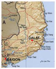 Map showing Dalat, Vietnam