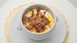 Renzo's signature dish: Eggs in Cocotte