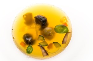 Snail broth with canerderli 