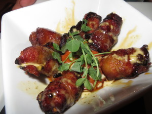 Bacon-wrapped stuffed dates