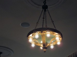 Brass chandelier