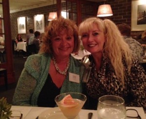 Two Writer Colleagues Enjoying Dinner 