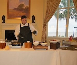 Chef James Flack at a recent cooking demonstration.