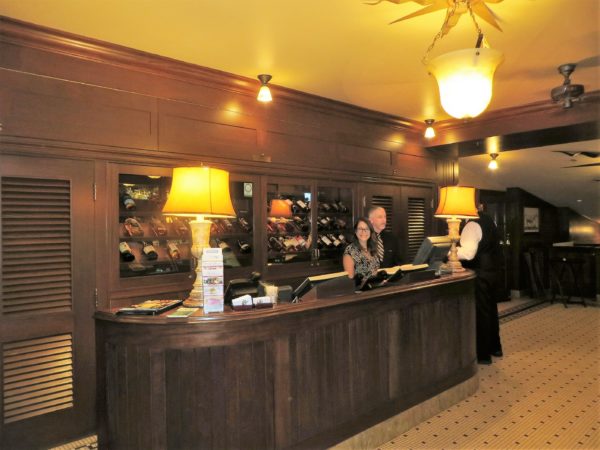 Friendly face at the reception desk.