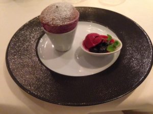 Elderberry soufflé