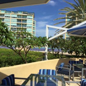 The View Outside the Kitchen Table by White, Blue Residences, Eagle Beach, Aruba